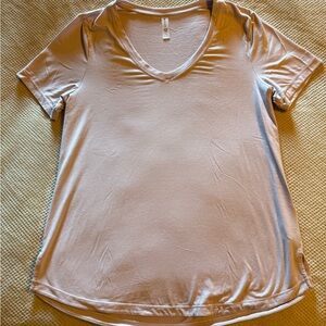 Athleta V-Neck Tee - large, light purple